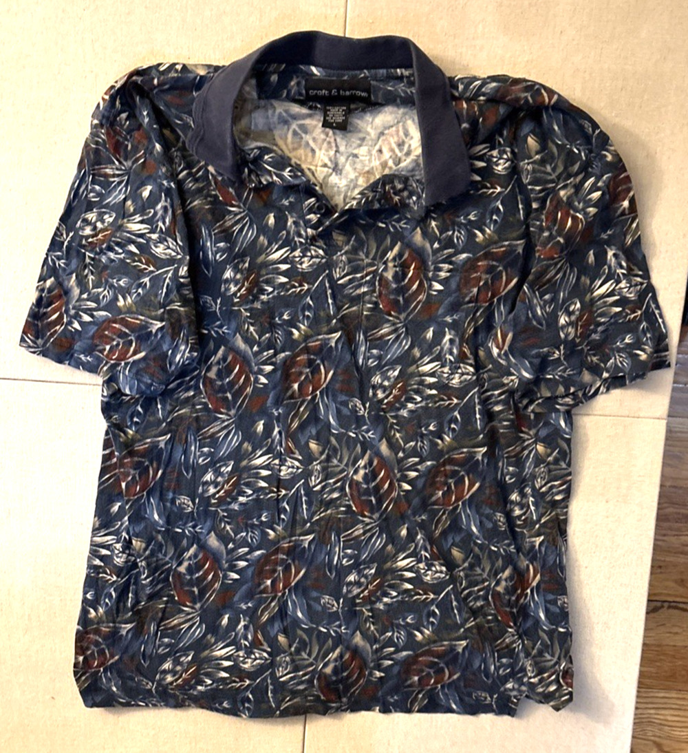 Croft & Barrow Men’s Short Sleeve Collared Button Polo Shirt Size L